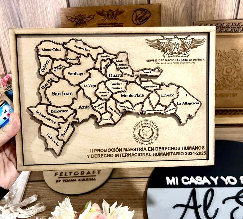 Mapa madera dominicana - Felt Craft RD