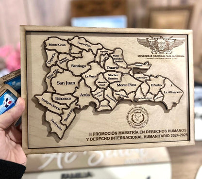 Mapa madera dominicana - Felt Craft RD