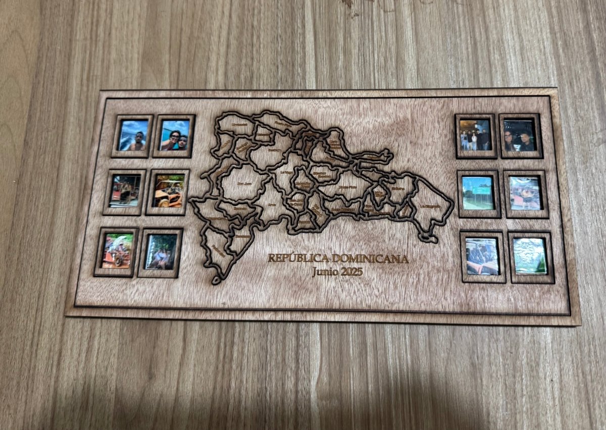 Mapa recuerdos pareja en madera personalizado - Felt Craft RD