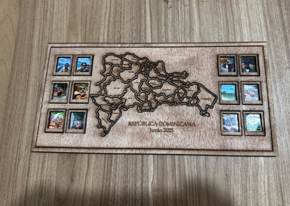 Mapa recuerdos pareja en madera personalizado - Felt Craft RD