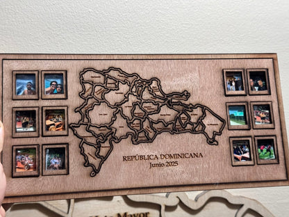 Mapa recuerdos pareja en madera personalizado - Felt Craft RD