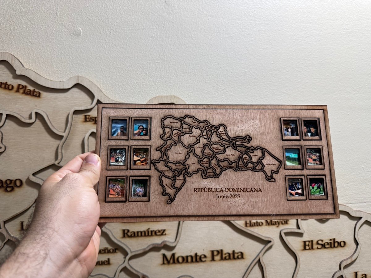 Mapa recuerdos pareja en madera personalizado - Felt Craft RD