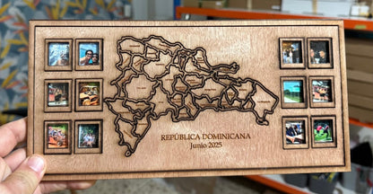 Mapa recuerdos pareja en madera personalizado - Felt Craft RD