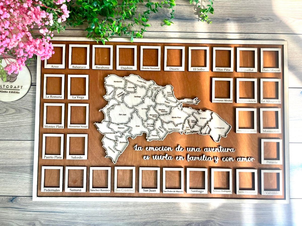 Mapa Republica Dominicana - Felt Craft RD