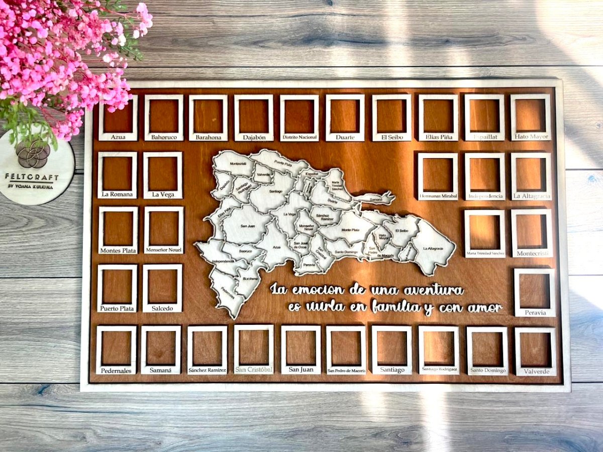 Mapa Republica Dominicana - Felt Craft RD