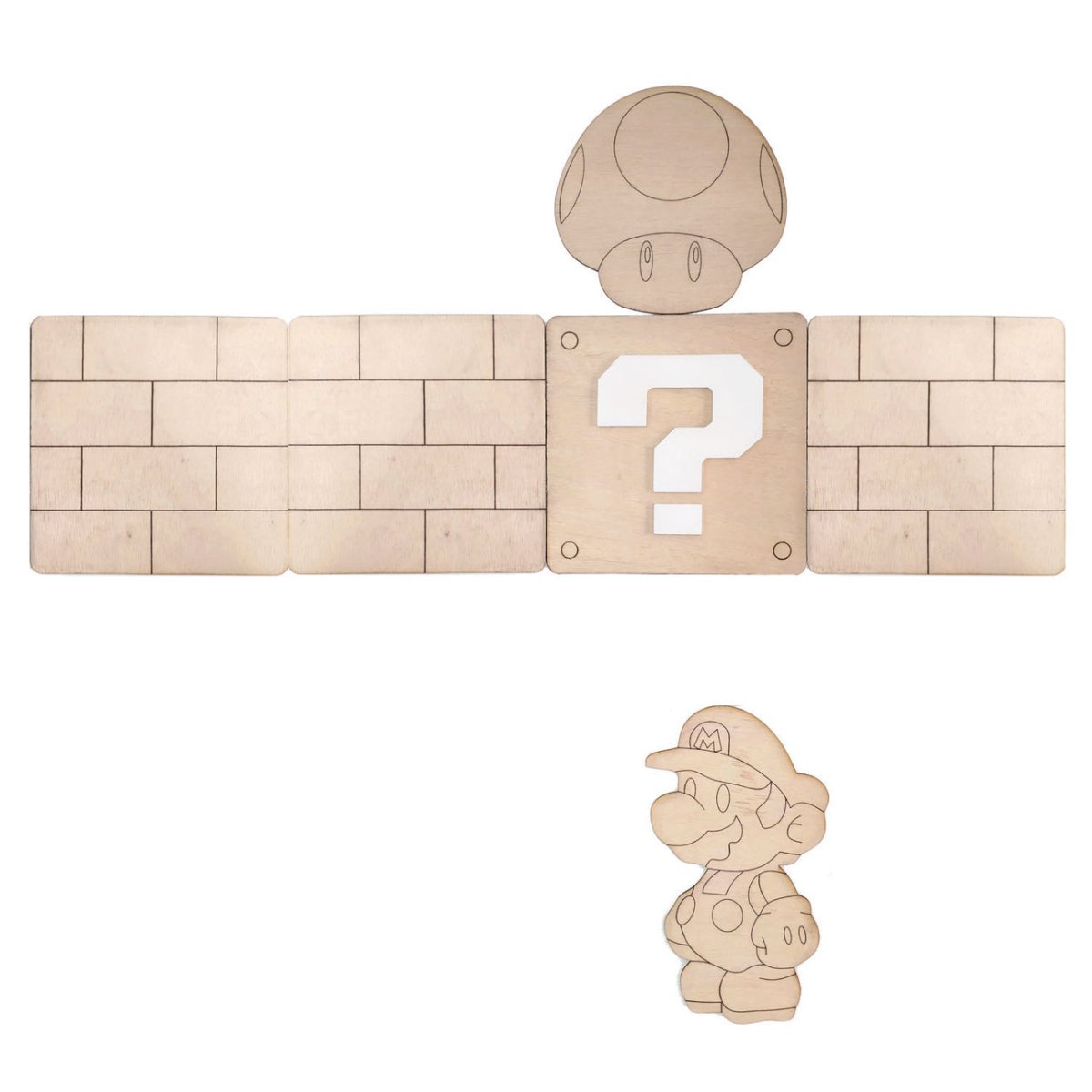 Mario Bros apliques decorativo para pared - Felt Craft RD