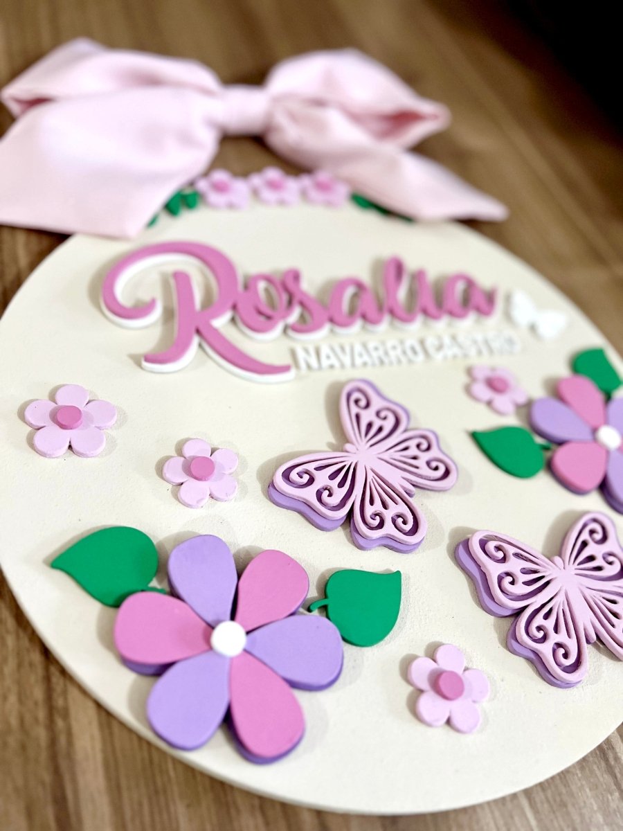 Mariposas decoracion habitacion puerta bebe - Felt Craft RD