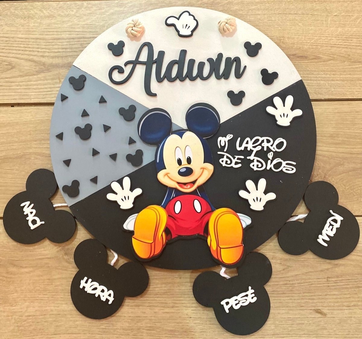 Mickey Mouse Nursery Kids Boy Room Decor - Felt Craft RD