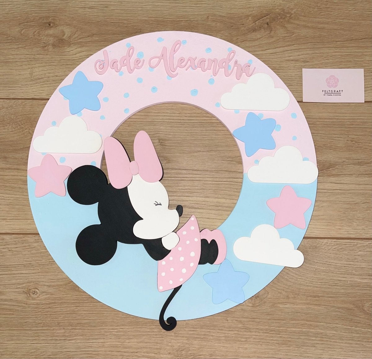 Minnie Mouse Baby Girl Wall Hanging - Felt Craft RD