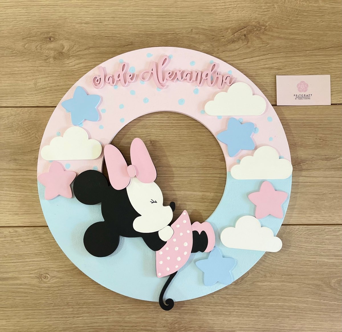 Minnie Mouse Baby Girl Wall Hanging - Felt Craft RD