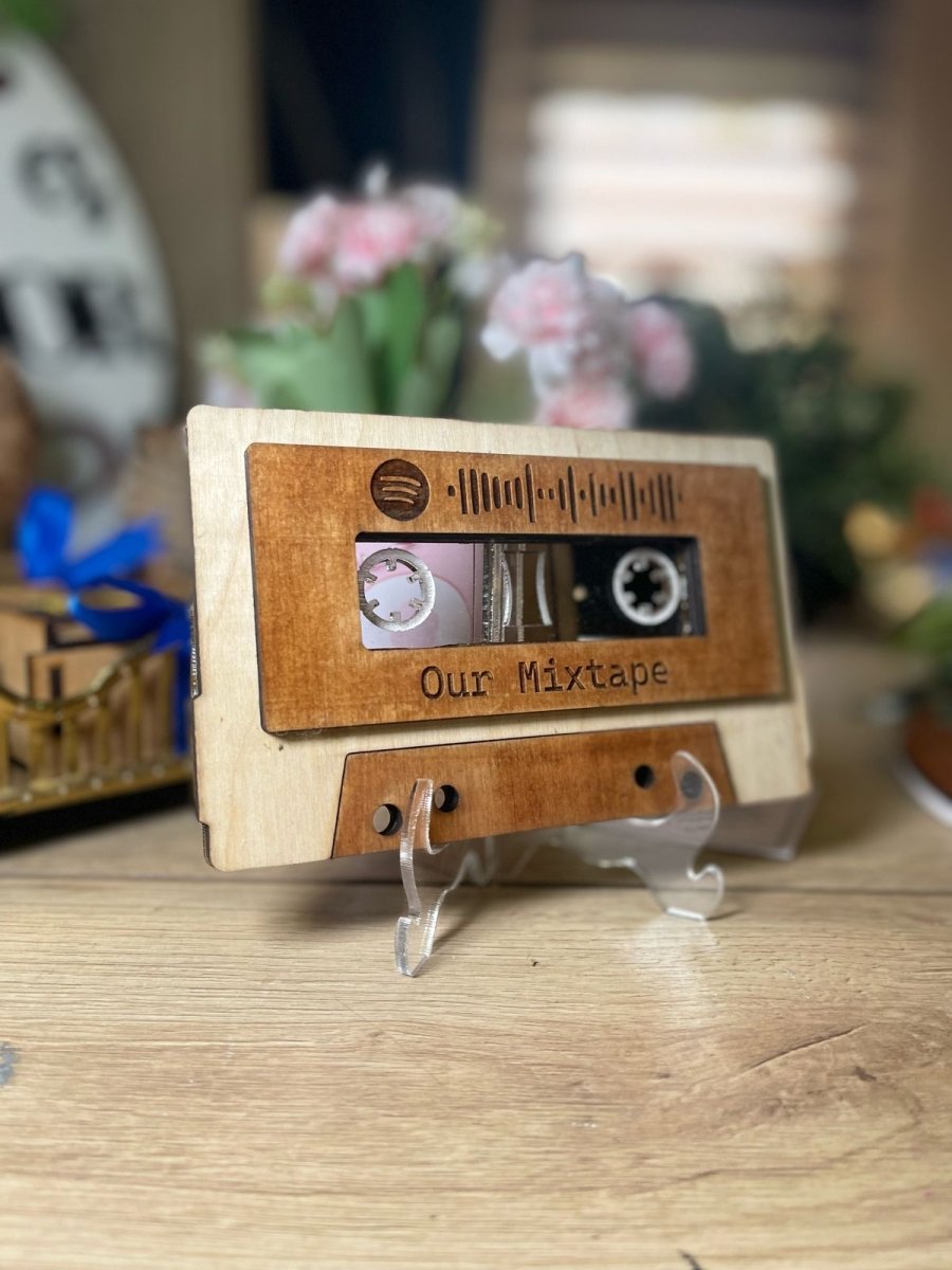 Mixtape personalizado de madera para regalo de pareja - Felt Craft RD