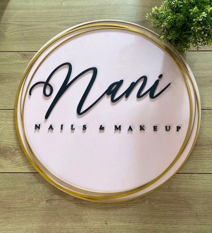 Nails & Makeup Sign door hangers for business - Felt Craft RD