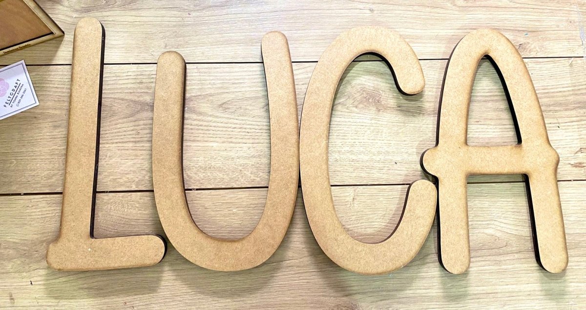 Natural Color Customized Wooden Name - Felt Craft RD