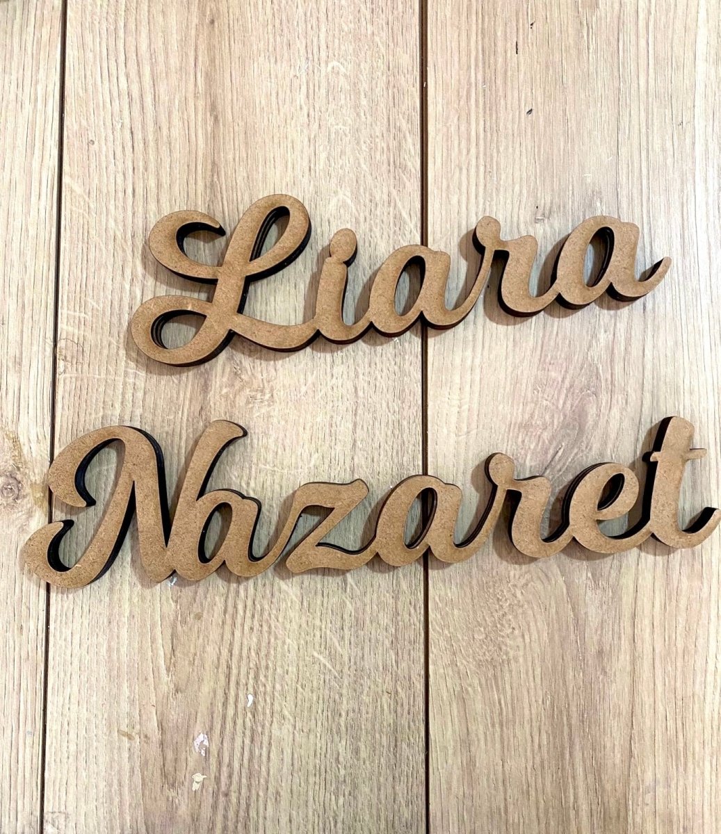 Natural Color Customized Wooden Name - Felt Craft RD