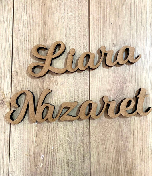 Natural Color Customized Wooden Name - Felt Craft RD