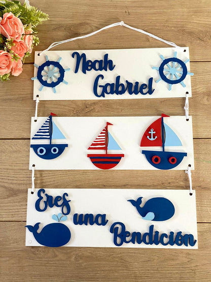 Nautico Baby Boy Wall Hanging - Felt Craft RD