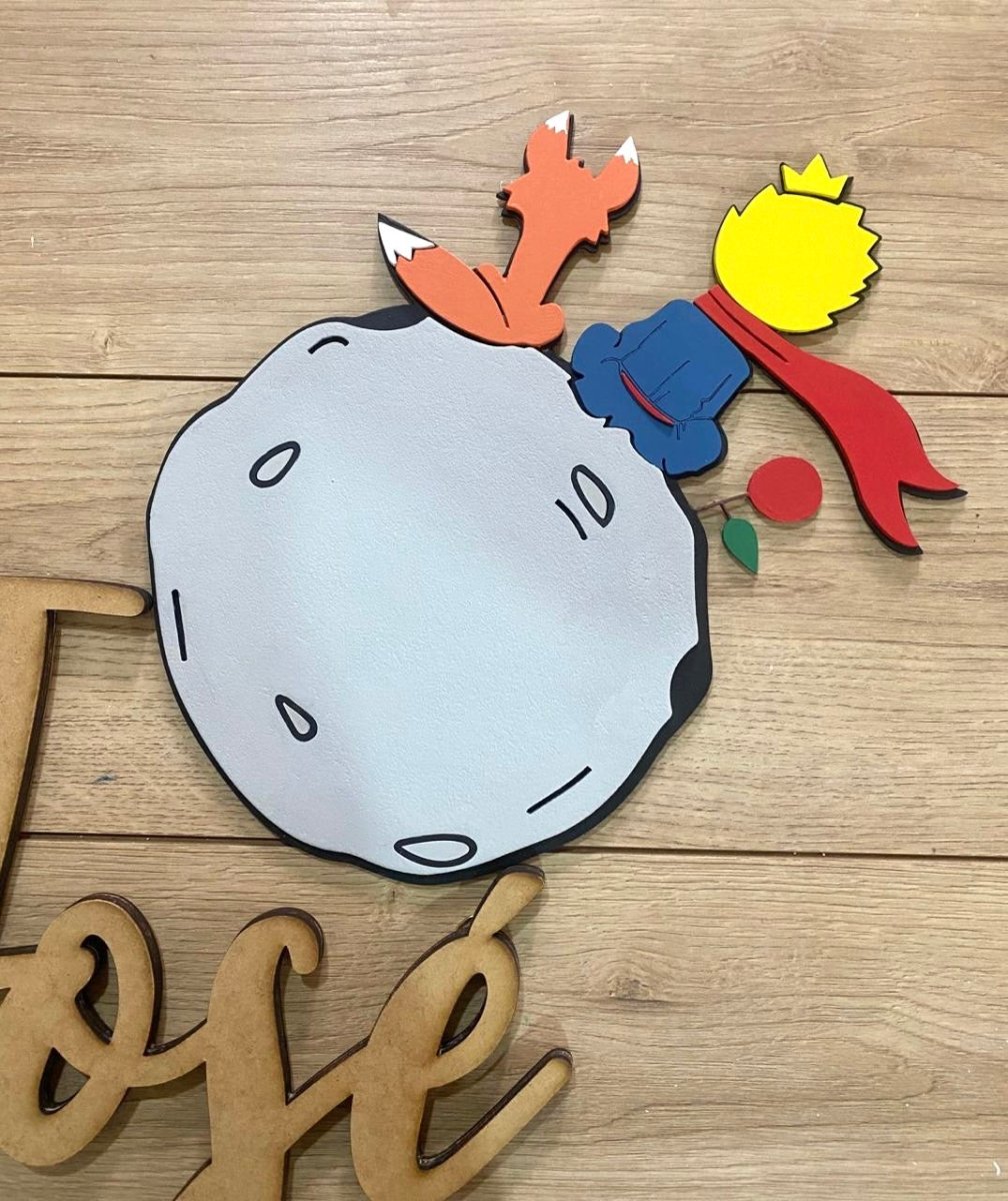 Nombre personalizado de madera con temática del principito para pared - Felt Craft RD