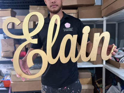 Nombre personalizado madera habitacion bebe - Felt Craft RD