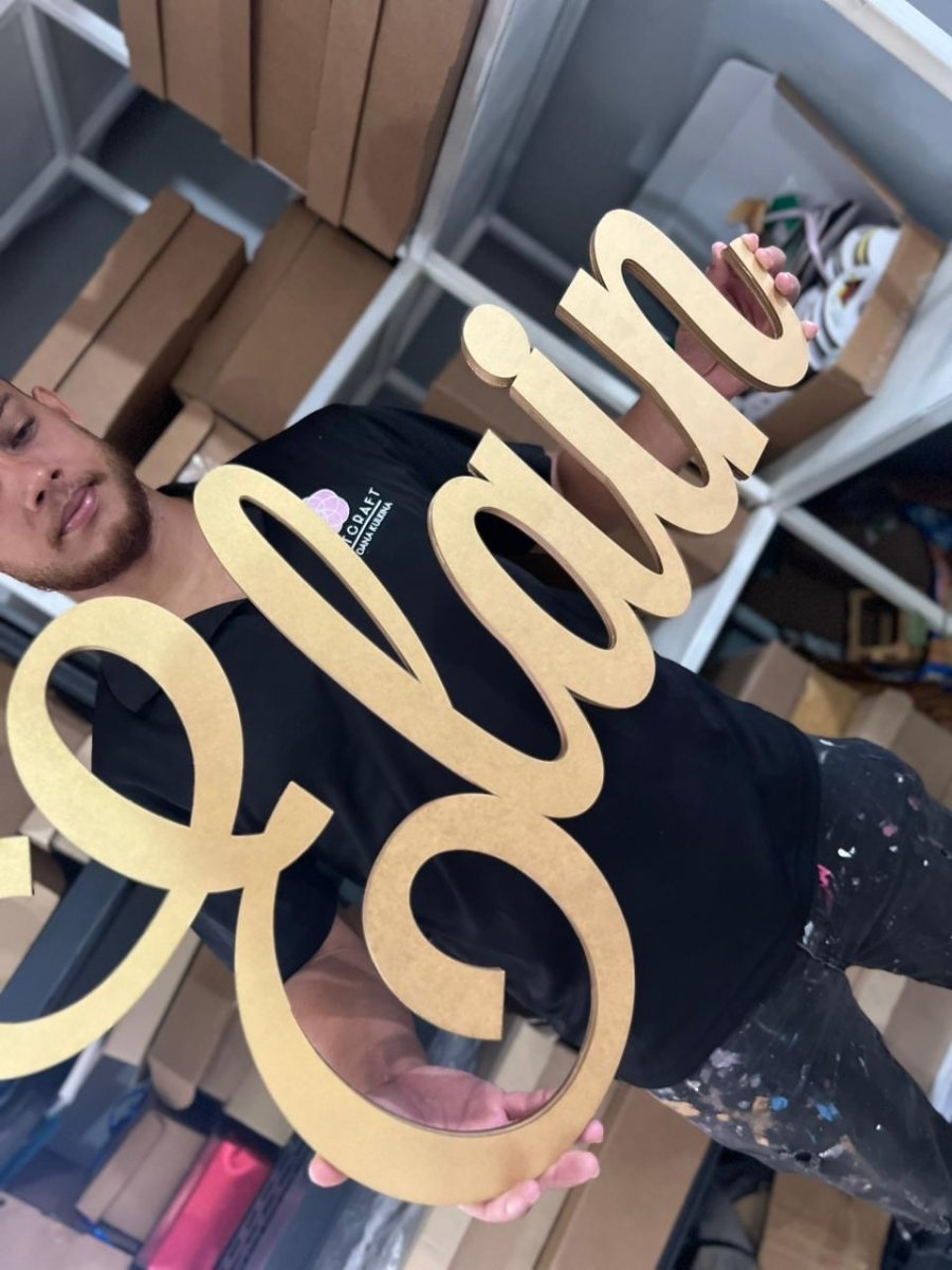 Nombre personalizado madera habitacion bebe - Felt Craft RD