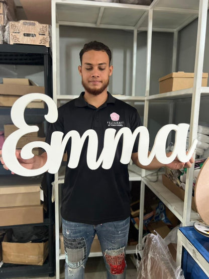 Nombre personalizado madera habitacion bebe - Felt Craft RD