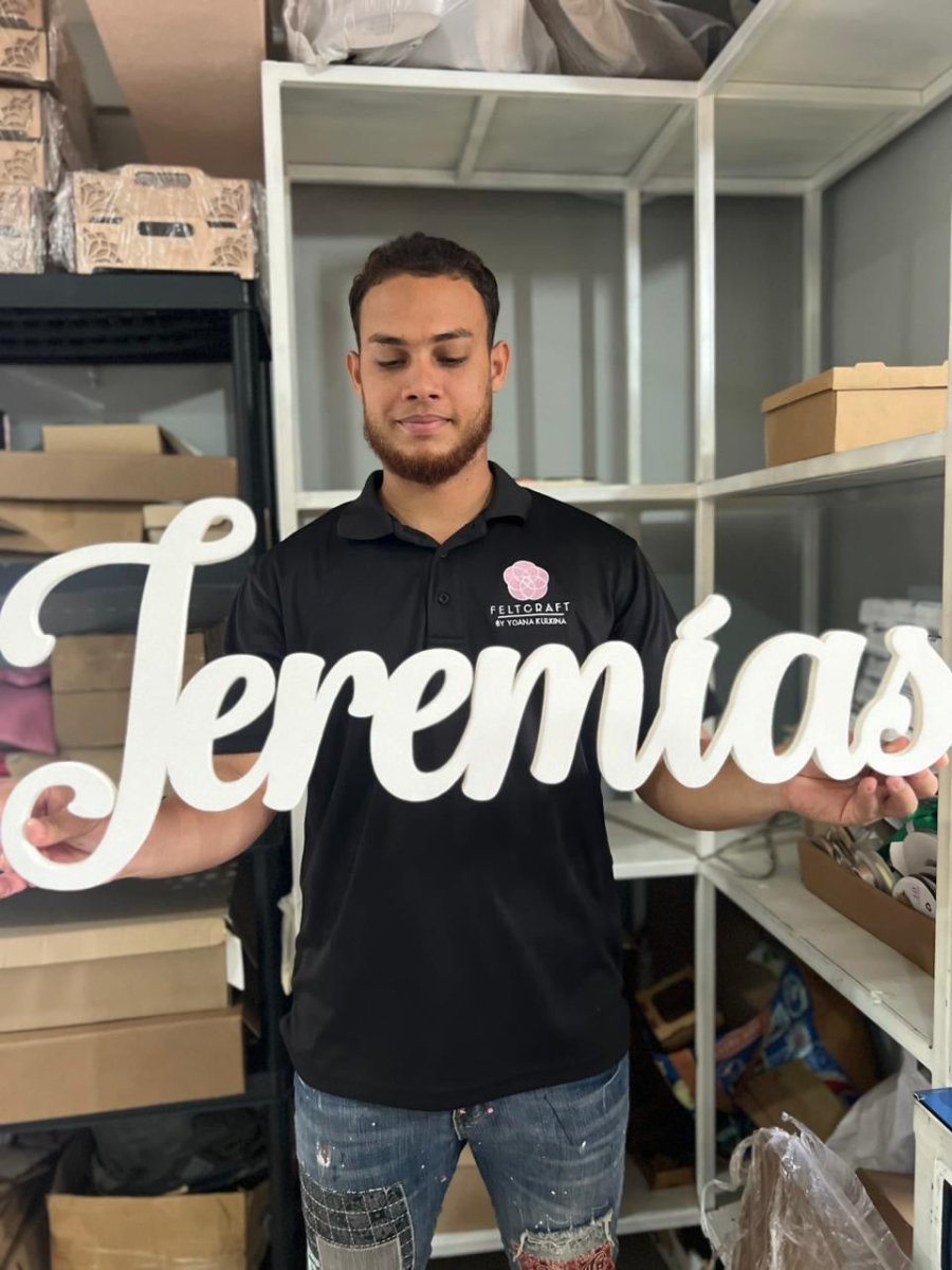 Nombre personalizado madera habitacion bebe - Felt Craft RD