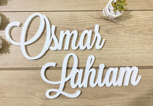 Nombre personalizado madera para habitación bebe - Felt Craft RD