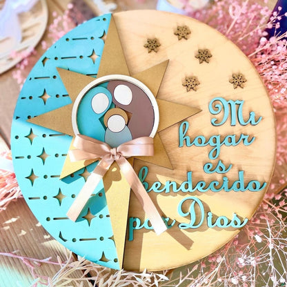 Colgante navideño North Star para puerta, estilo personalizado.