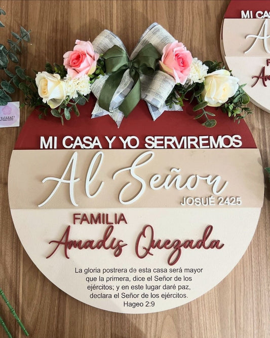Personalización de colgante familiar para puerta de casa - Felt Craft RD