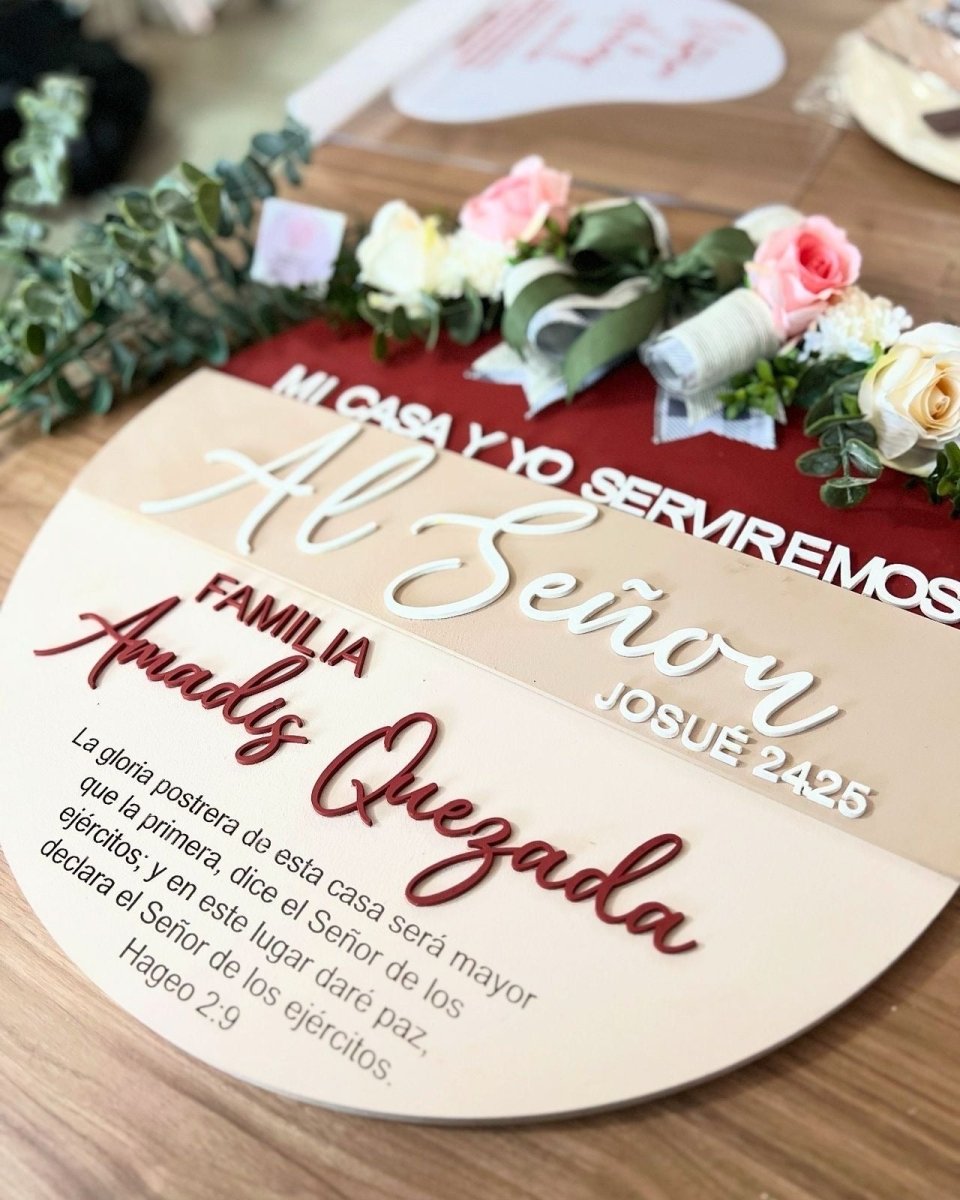 Personalización de colgante familiar para puerta de casa - Felt Craft RD