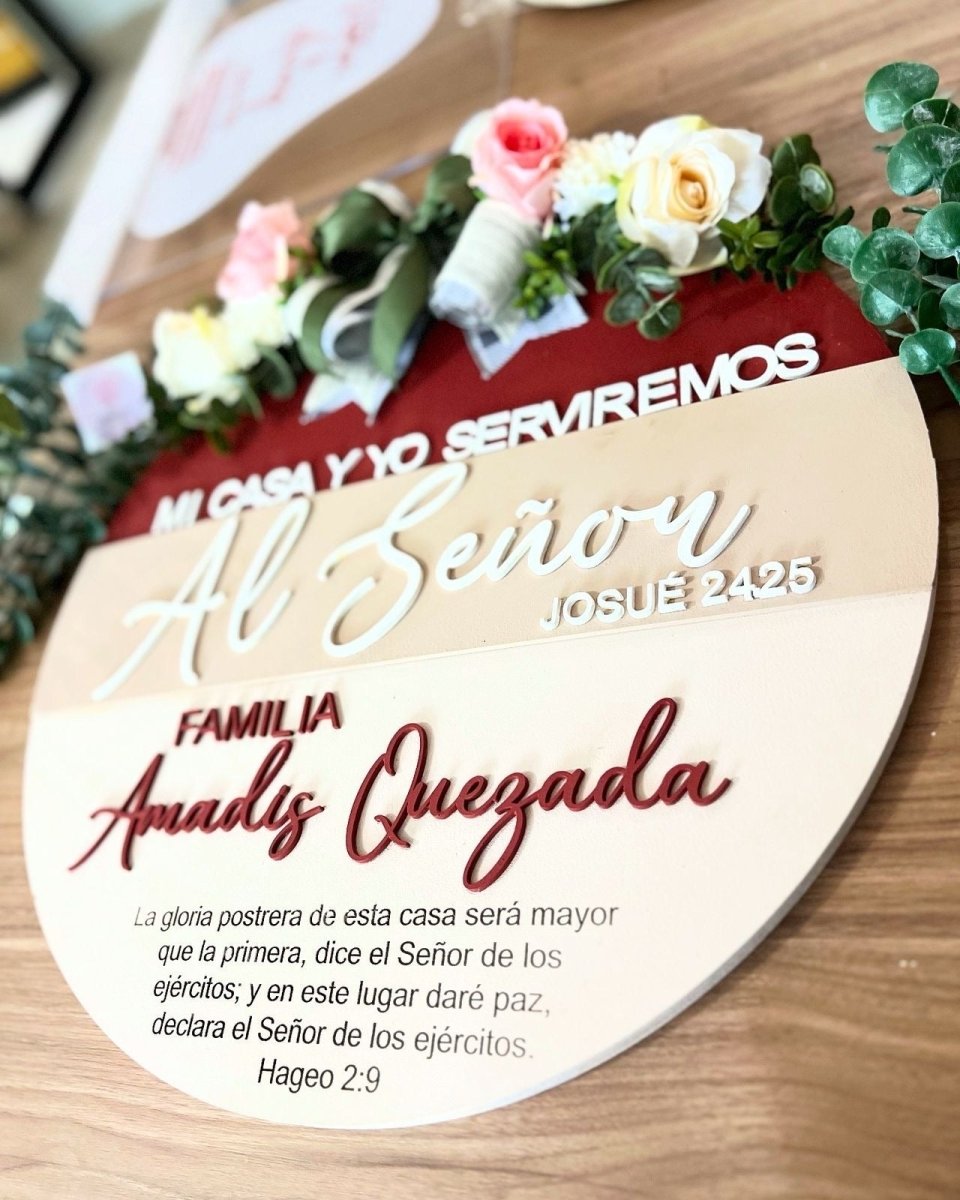 Personalización de colgante familiar para puerta de casa - Felt Craft RD