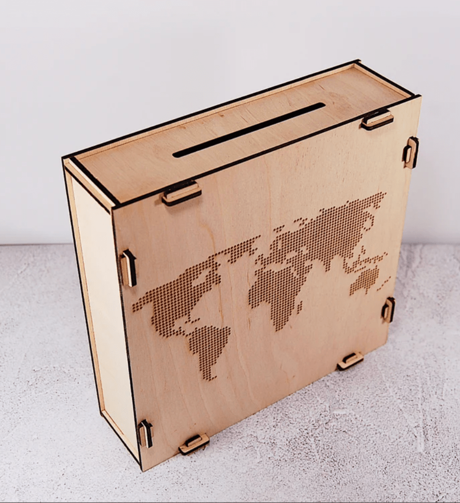 Piggy bank wooden - Felt Craft RD