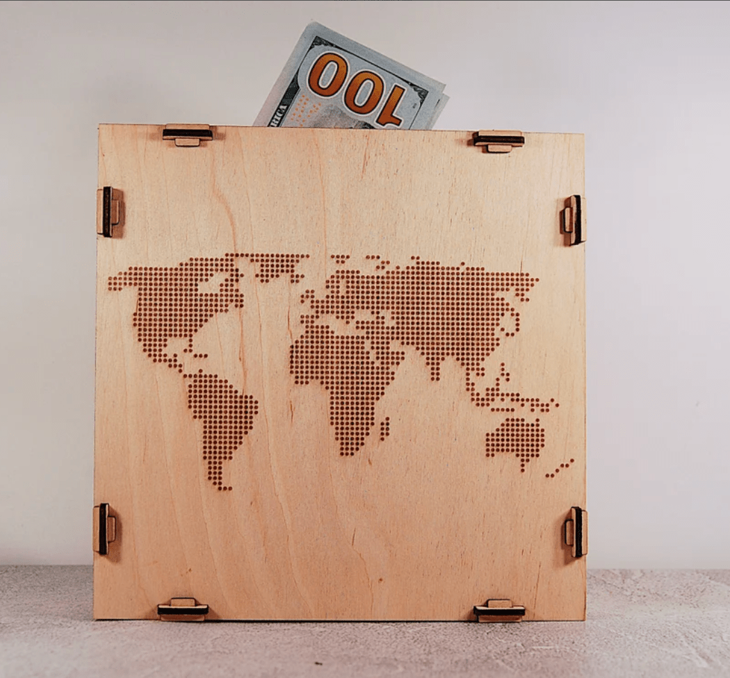 Piggy bank wooden - Felt Craft RD