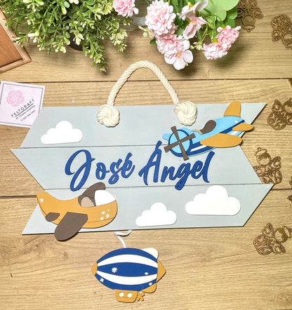 Planes Boy Baby crib Sign - Felt Craft RD