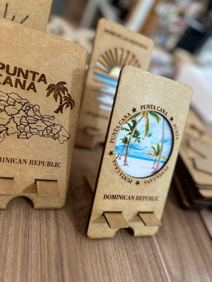 Porta celular en madera con nombre - Felt Craft RD