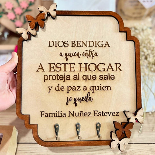 Porta llavero de hogar en madera - Felt Craft RD