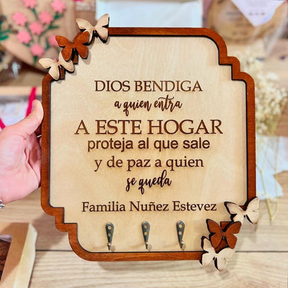 Porta llavero de hogar en madera - Felt Craft RD