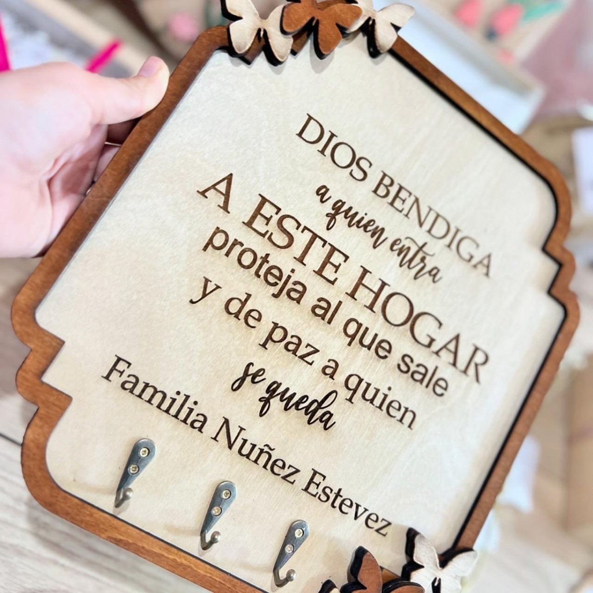 Porta llavero de hogar en madera - Felt Craft RD