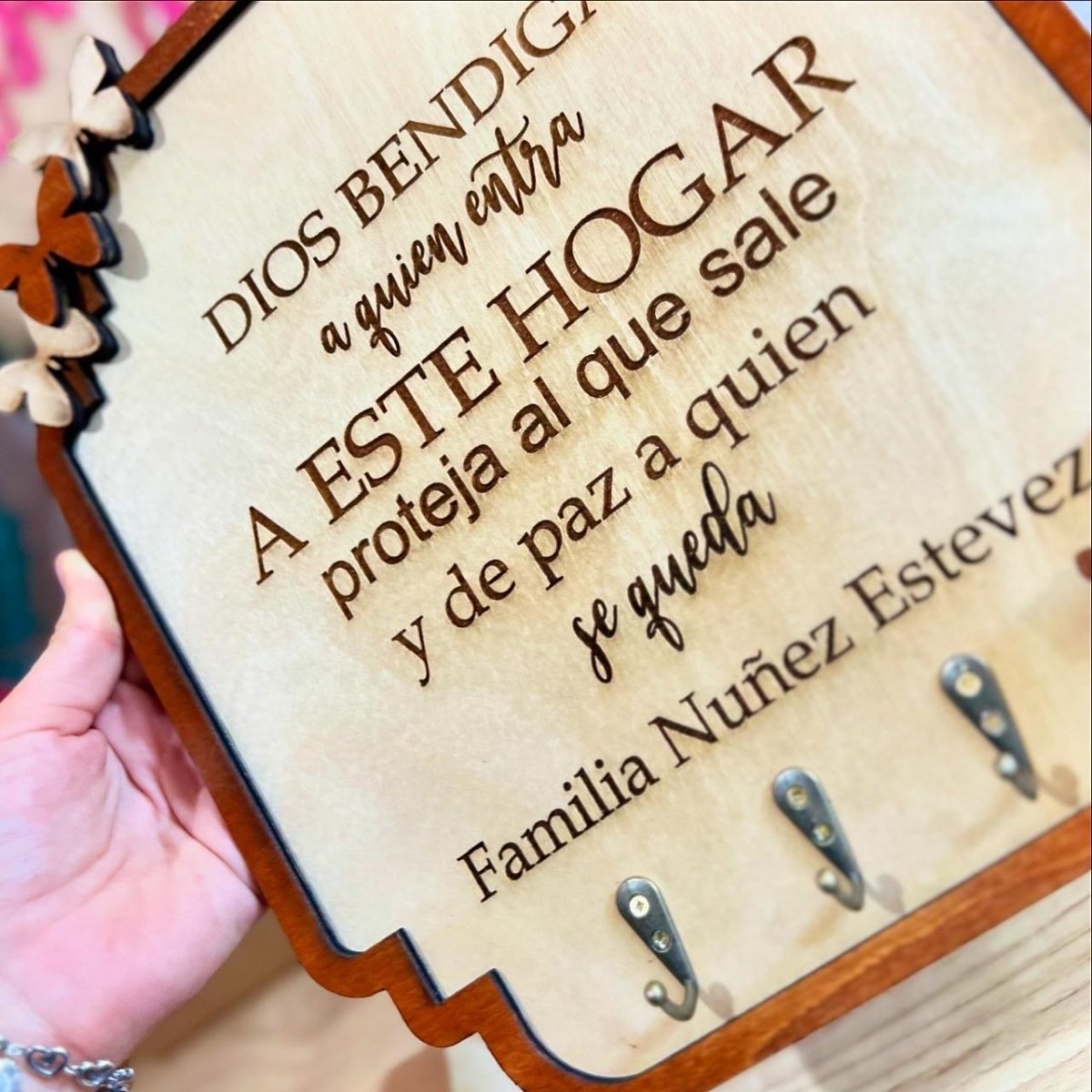 Porta llavero de hogar en madera - Felt Craft RD