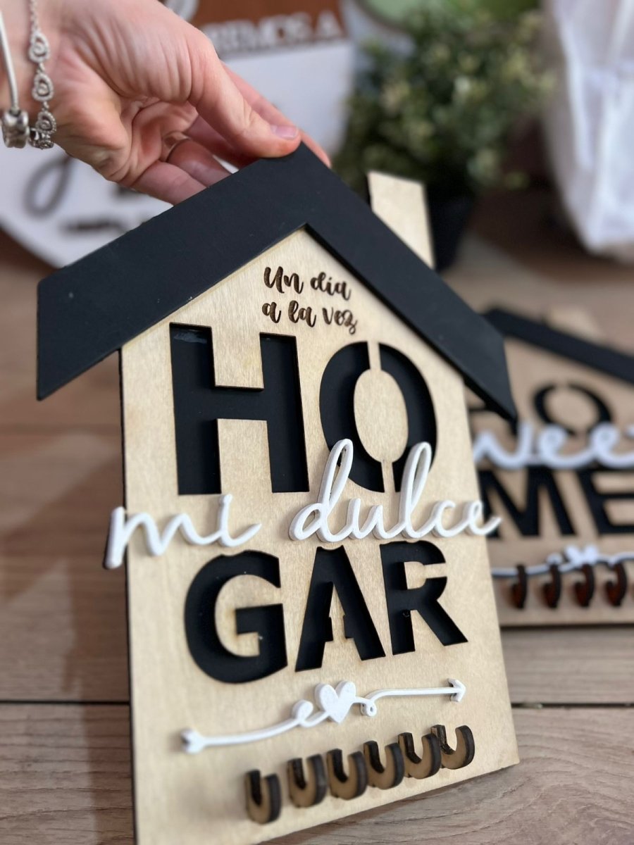 Porta llaveros en madera para hogar u oficina