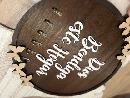 Porta llaveros redondo en madera - Felt Craft RD