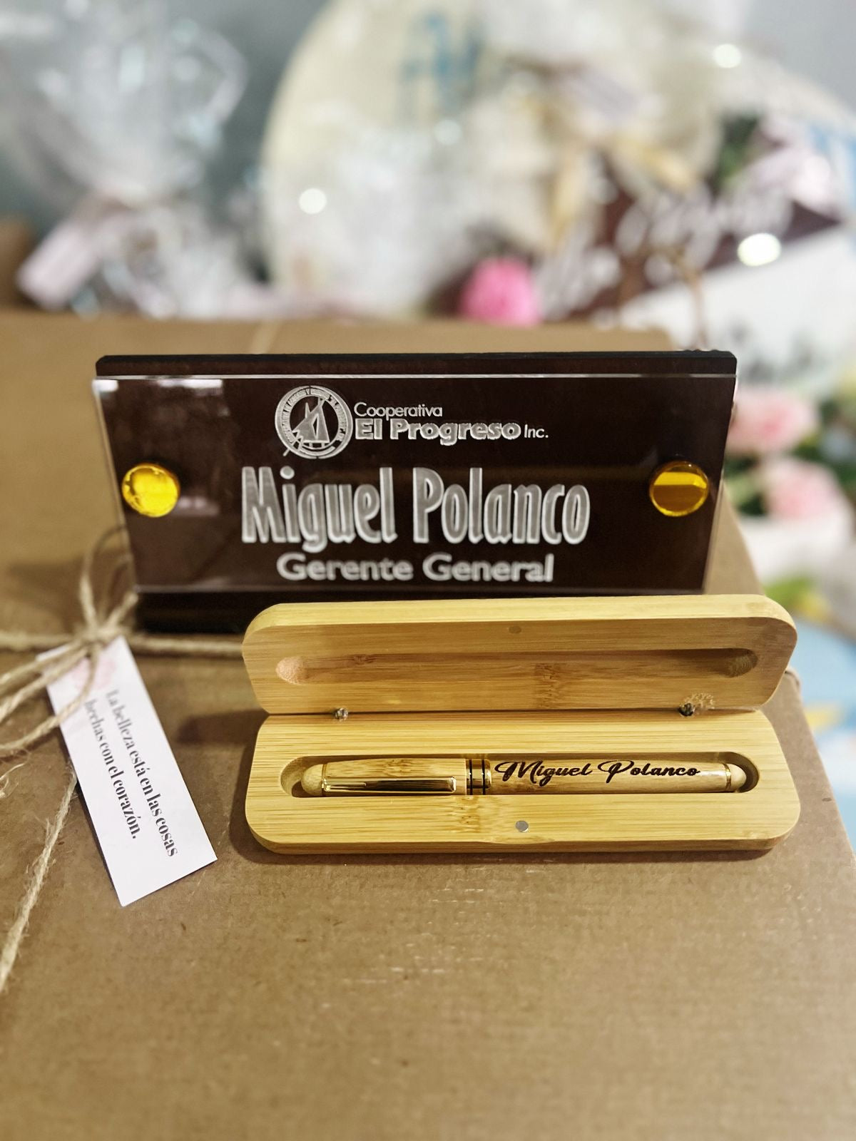 porta lapicero personalizado en madera