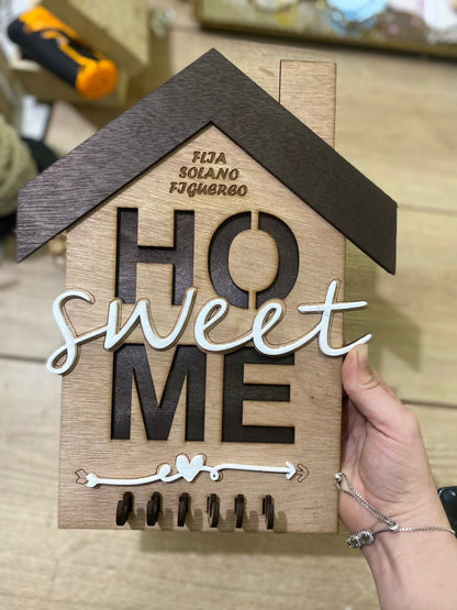 Portallaves para el hogar personalizado de madera - Felt Craft RD