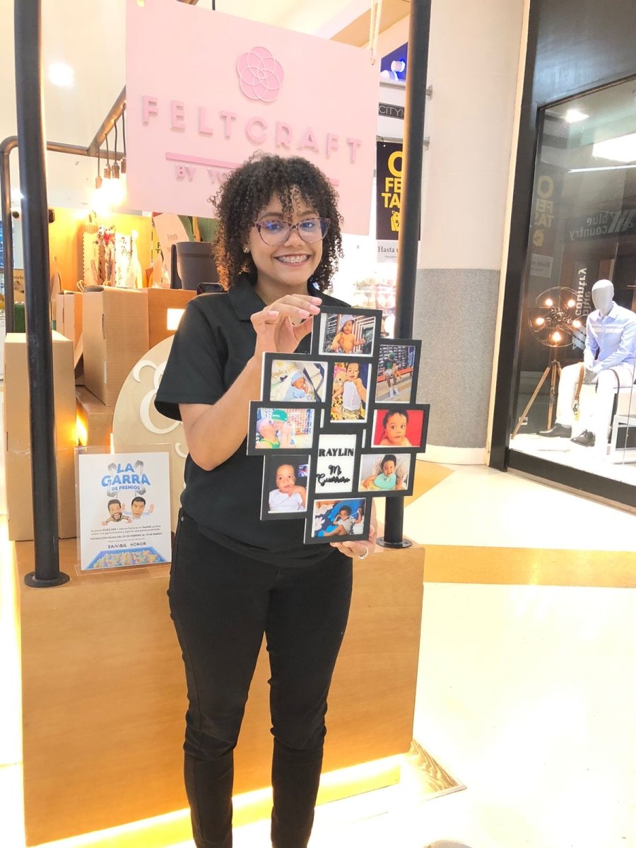 Portarretrato infantil personalizado en madera