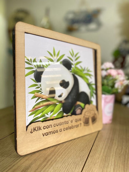 Portarretrato decorativo para baby shower o bautizo