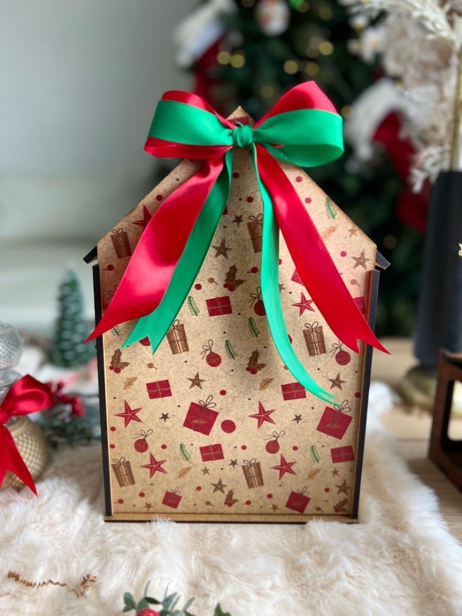 Portavino artesanal de madera para botella de vino con lazo decorativo