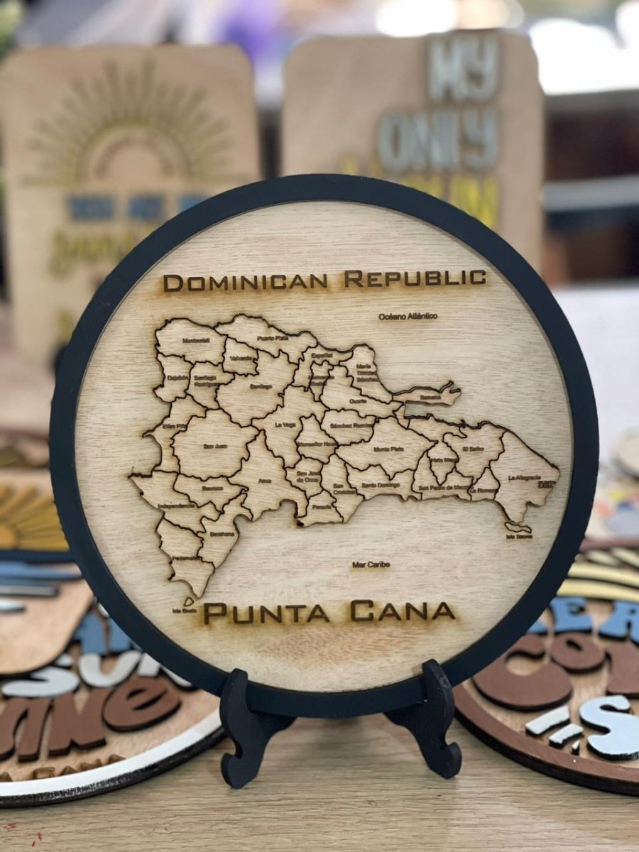 Punta Cana Map Stand Table - Felt Craft RD