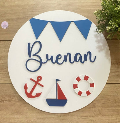 Pure Nautic Baby Boy Wall Hanging - Felt Craft RD