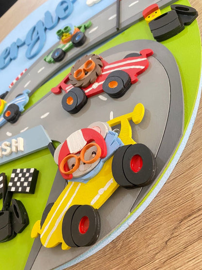 Racing Cars Baby Boy Nursery Decor - Felt Craft RD