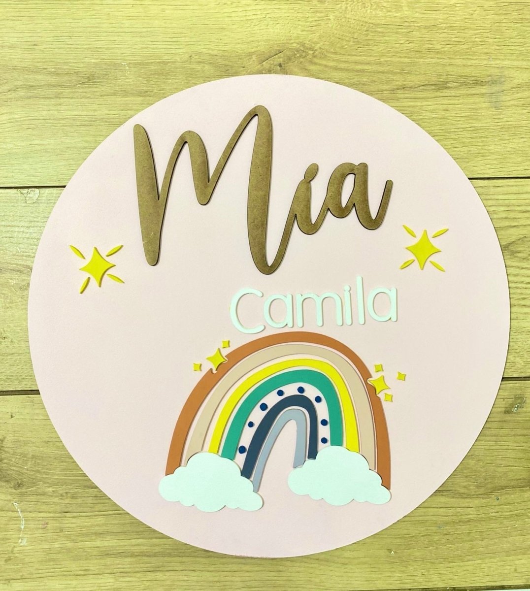 Rainbow hospital door hanger girl - Felt Craft RD