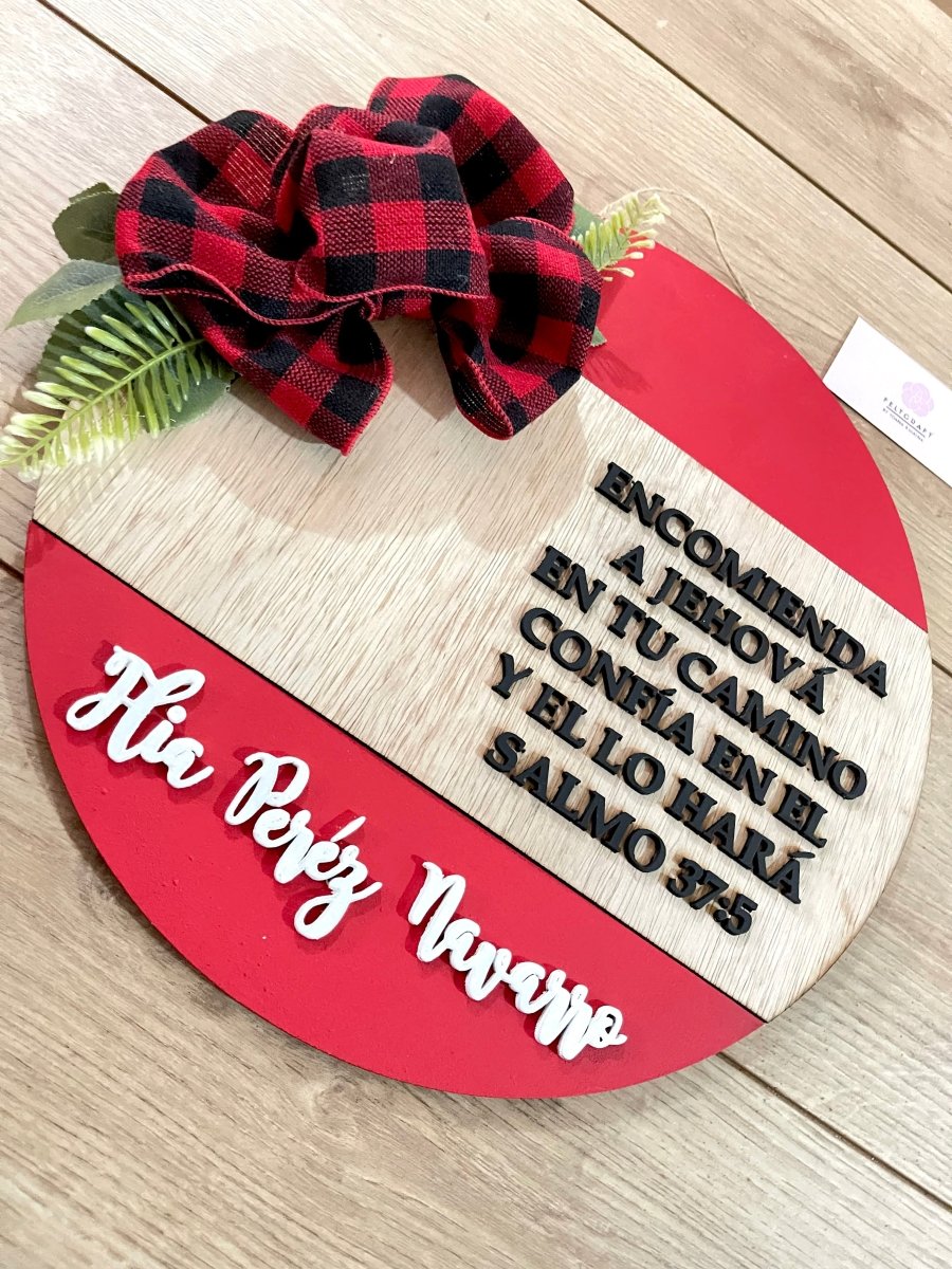 Red Welcome Home Door Hanger Family - Felt Craft RD